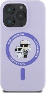Karl Lagerfeld KARL LAGERFELD futerał do IPHONE 16 Plus kompatybilny z MagSafe KLHMP16MSCMKCRHU (Silicone KC Body Ring) fioletowy 4