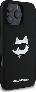 Karl Lagerfeld KARL LAGERFELD futerał do IPHONE 16 Pro Max kompatybilny z MagSafe KLHMP16XSCHPPLK (Sil Choupette Head Print) czarny 2