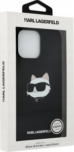 Karl Lagerfeld KARL LAGERFELD futerał do IPHONE 16 Pro Max kompatybilny z MagSafe KLHMP16XSCHPPLK (Sil Choupette Head Print) czarny 5
