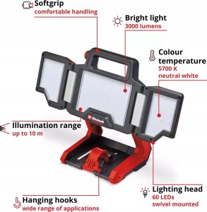 Einhell LAMPA AKUMULATOROWA TP-CL 18/3000 Li - Solo 4514172 2