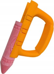 LeanToys Zestaw Kred Z Uchwytem Gruba Kreda Chodnikowa Pomarańczowy 3 Szt 3