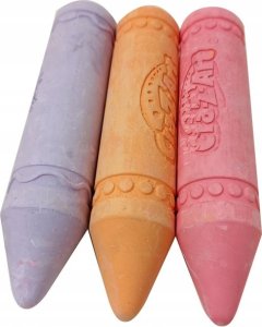 LeanToys Zestaw Kred Z Uchwytem Gruba Kreda Chodnikowa Pomarańczowy 3 Szt 4