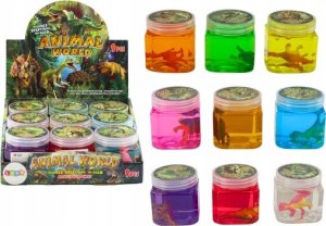 LeanToys Glutek Slime w Pudełeczku Figurki Dinozaurów 150 g 9 Kolorów 1