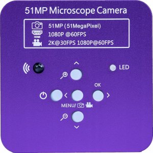 Mikroskop Rosfix MIKROSKOP CYFROWY PROFESJONALNY PUPPIS PINK PRO HDMI USB SD 51MP ZESTAW 3W1 2