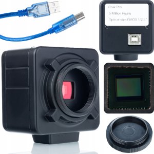 Mikroskop Rosfix MIKROSKOP CYFROWY STABILNY KAMERA 5MP USB SILIKONOWA MATA ŻELAZNA PODSTAWA 8