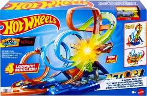 Hot Wheels Action Poczwórna pętla kraks zestaw (HXR70) 8