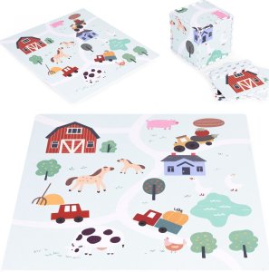 Ecotoys Duża mata piankowa EVA dla dzieci Farma 90,5x90,5 cm 21 el. ECOTOYS 1