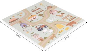 Ecotoys Duża mata piankowa EVA dla dzieci Farma 90,5x90,5 cm 21 el. ECOTOYS 8