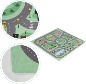 Ecotoys Duża mata piankowa EVA dla dzieci Miasto 90,5x90,5 cm 21 el. ECOTOYS 5