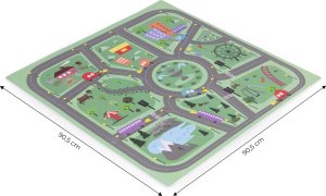 Ecotoys Duża mata piankowa EVA dla dzieci Miasto 90,5x90,5 cm 21 el. ECOTOYS 8