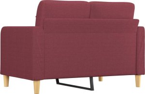 vidaXL vidaXL Sofa 2-osobowa, winna czerwień, 120 cm, tapicerowana tkaniną 5