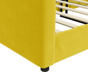 vidaXL vidaXL Sofa z funkcją spania, żółta, 80x200 cm, obita aksamitem 6