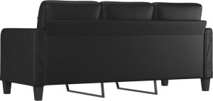 vidaXL 3-osobowa sofa, czarna, 180 cm, obita sztuczną skórą 5