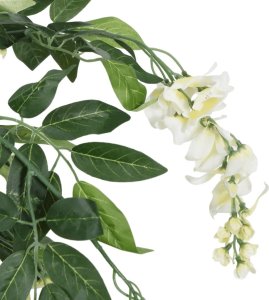 vidaXL vidaXL Sztuczna wisteria, 1260 liści, 180 cm, zielono-biała 3