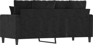 vidaXL vidaXL Sofa 2-osobowa, czarna, 140 cm, tapicerowana aksamitem 5