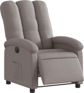 vidaXL vidaXL Elektryczny fotel rozkładany, kolor taupe, obity tkaniną 3