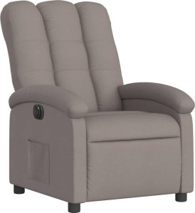 vidaXL vidaXL Elektryczny fotel rozkładany, kolor taupe, obity tkaniną 4