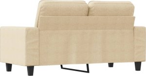 vidaXL vidaXL 2-osobowa sofa, kremowa, 120 cm, tapicerowana tkaniną 5