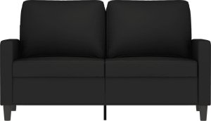 vidaXL vidaXL Sofa 2-osobowa, czarna, 120 cm, tapicerowana aksamitem 3