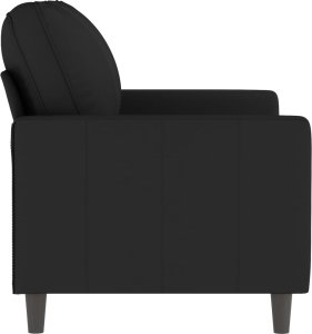 vidaXL vidaXL Sofa 2-osobowa, czarna, 120 cm, tapicerowana aksamitem 4