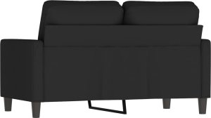 vidaXL vidaXL Sofa 2-osobowa, czarna, 120 cm, tapicerowana aksamitem 5