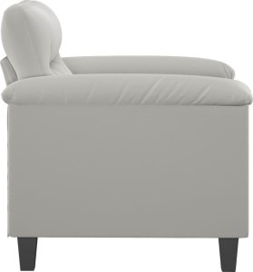 vidaXL vidaXL Fotel, jasnoszary, 60 cm, obity mikrofibrą 4