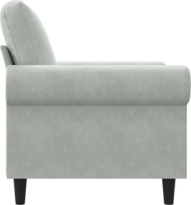 vidaXL vidaXL Fotel, jasnoszary, 60 cm, obity aksamitem 5