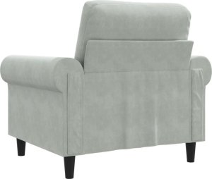 vidaXL vidaXL Fotel, jasnoszary, 60 cm, obity aksamitem 6
