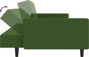 vidaXL vidaXL 2-osobowa kanapa, ciemnozielona, tapicerowana aksamitem 6