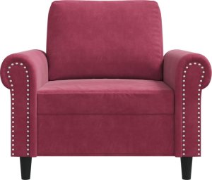vidaXL vidaXL Fotel, winna czerwień, 60 cm, obity aksamitem 4