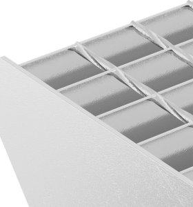 vidaXL Stopień z kraty, 100x24x7 cm, stal galwanizowana 7