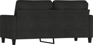 vidaXL Sofa 2-osobowa, czarna, 140 cm, tapicerowana tkaniną 5