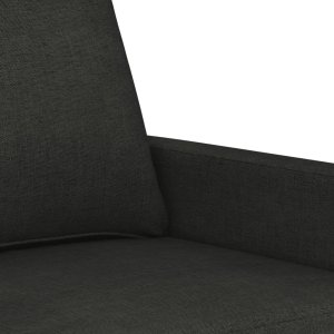 vidaXL Sofa 2-osobowa, czarna, 140 cm, tapicerowana tkaniną 6
