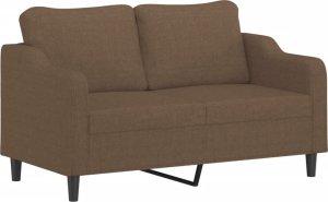 vidaXL Sofa 2-osobowa, brązowa, 140 cm, tapicerowana tkaniną 2