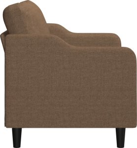 vidaXL Sofa 2-osobowa, brązowa, 140 cm, tapicerowana tkaniną 4