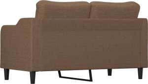 vidaXL Sofa 2-osobowa, brązowa, 140 cm, tapicerowana tkaniną 5