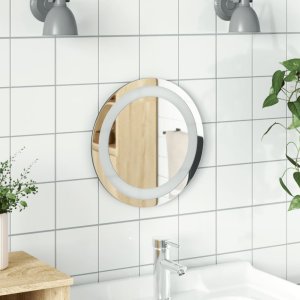 vidaXL Lustro łazienkowe z LED, okrągłe, 30 cm 1