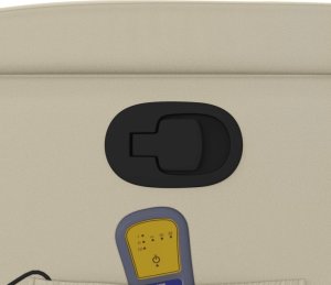 vidaXL Rozkładany fotel masujący, kremowe, sztuczna skóra 10