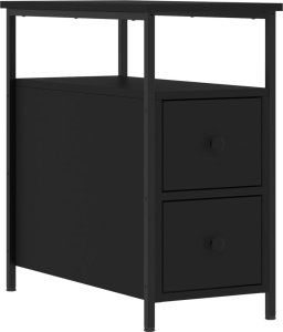 vidaXL Szafka nocna, czarna, 30x60x60 cm, materiał drewnopochodny 2