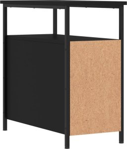 vidaXL Szafka nocna, czarna, 30x60x60 cm, materiał drewnopochodny 8