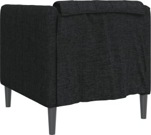 vidaXL vidaXL Fotel, czarny, tapicerowany tkaniną 6