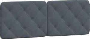 vidaXL vidaXL Poduszka na wezgłowie, ciemnoszara, 120 cm, aksamitna 2