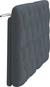 vidaXL vidaXL Poduszka na wezgłowie, ciemnoszara, 120 cm, aksamitna 6