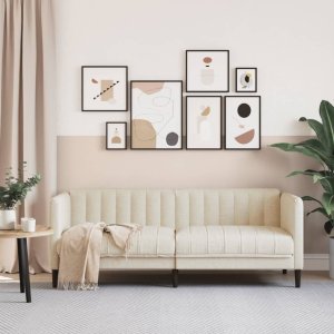 vidaXL vidaXL Sofa dwuosobowa, obita lnem 3