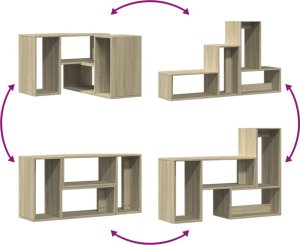 Listwa zasilająca vidaXL vidaXL Szafki pod telewizor, 2 szt., dąb sonoma, 75x30x50 cm 9