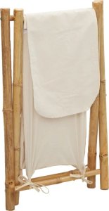 Skrzynia ogrodowa vidaXL vidaXL Kosz na pranie, kremowy, 45x55x63,5 cm, bambusowy 7