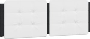 vidaXL vidaXL Poduszka na wezgłowie, biało-czarna, 120 cm, sztuczna skóra 2