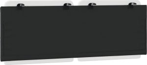 vidaXL vidaXL Poduszka na wezgłowie, biało-czarna, 120 cm, sztuczna skóra 6