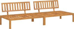 vidaXL Sofy ogrodowe z deseczek, 2 szt., lite drewno akacjowe 2
