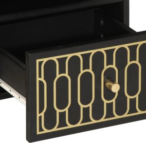 Listwa zasilająca vidaXL Szafka pod telewizor, 70x33x46 cm, lite drewno mango 8